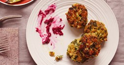 Herb & ginger fish cakes with a beetroot relish feature image