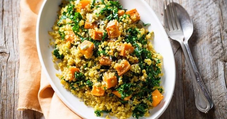 Kale, Quinoa and Roasted Pumpkin Pilaf feature image