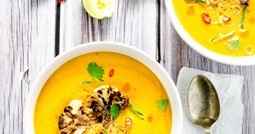 Coconut Curried Cauliflower Soup with Turmeric and Ginger feature image